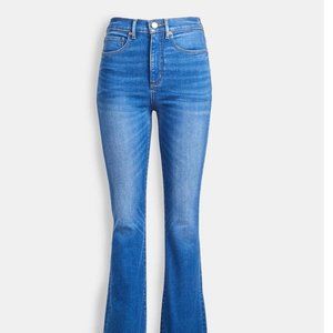 Loft Crop Flare Slit Back Jeans